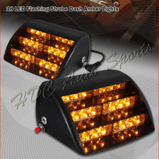 18 Led Amber Emergency Hazard Warning Windshield Dashboard Flash Strobe Light