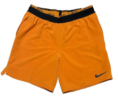 Nike Pro Dri-FIT Flex Orange/Black Training Shorts Size Men's Large DD1700-815