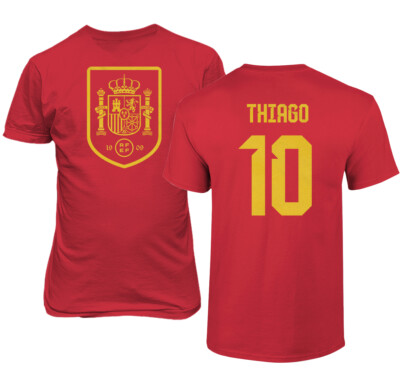  スペイン代表 THIAGO 10 ユニフォーム S Spain Soccer #10 Thiago Alcantara World Football Fans Adult and