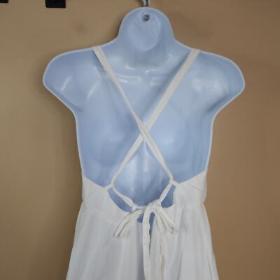 Madewell Embroidered eyelet tie-back cami midi dress in White Size 12 | eBay