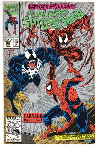Amazing Spider-Man #362 Very Fine - Near Mint 9.0 Venom Carnage 2nd Print 1992 - Bild 1 von 2