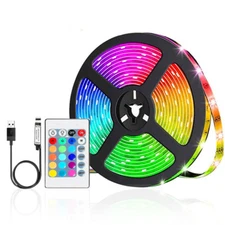 1- 5M LED Strip Lights RGB 5050 Colour Changing Tape Cabinet Kitchen TV Lighting