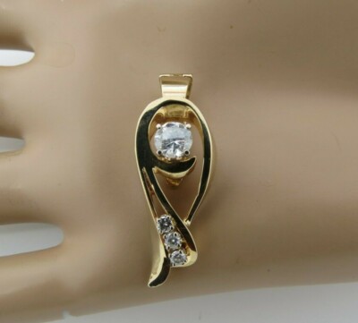 14k Diamant Anhänger 3/4 cttw Gelbgold 0,60 zentral glatt 5,46g Bewertung 3366 $