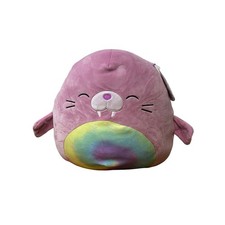 Squishmallow 11" Rou the Purple Walrus Tie Dye Tummy Plush New