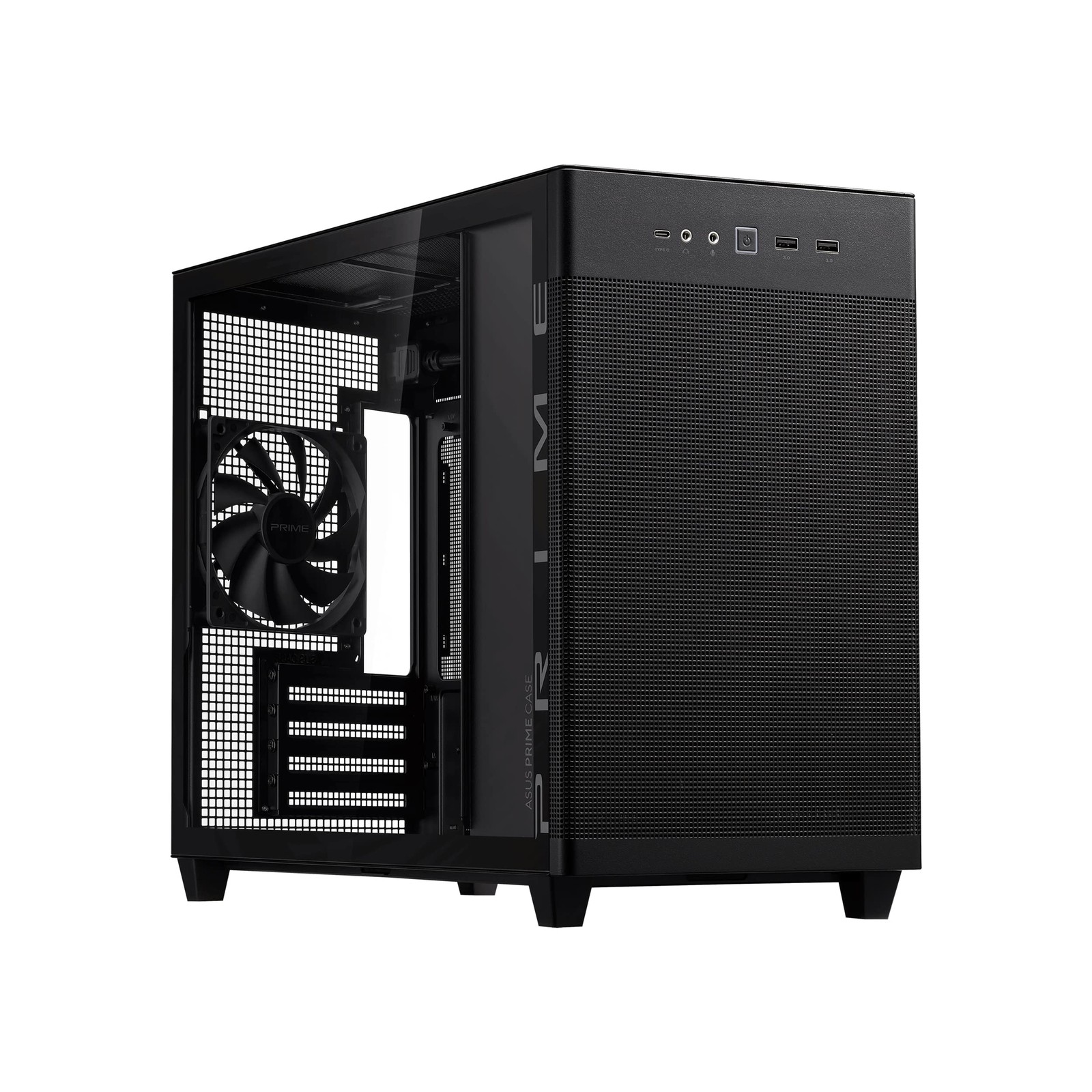 Boîtier PC Gaming Noir avec Verre Trempé et Refroidissement Fluide AP201