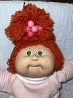 1980s vintage cabbage patch kid, green eyes orange  double Ponytails, Super Nice