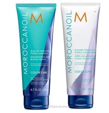 Moroccanoil Blonde Perfecting Purple Shampoo  Conditioner 6.7 fl.oz duo