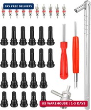 Tire Valve Stem Puller Tools Set,Includes Valve Stem Cores,4 Way Valve Core Remo