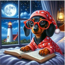 Dog Diamond Art Kits for Adults, Dachshund Diamond Painting Kits for Beginners -