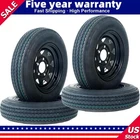 ✅Set of 4 4.80-12 4.80x12 480-12 Trailer Tires on Rim 5 lug on 4.5" Load Rang C