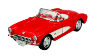 Welly 1957 Chevrolet Corvette Rot 1:24 Die Cast Metal Neu Im Kasten 17CM