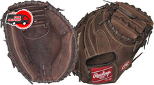 Baseball Catcher's Mitt Right Hand Throw 33" One-Piece Closed Web