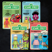Sesame Street Action Figure BUNDLE #4 Elmo, Roosevelt, Cookie, Alligator