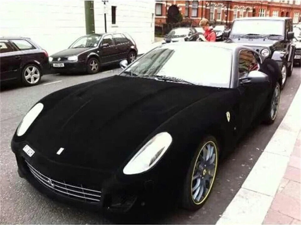 Self Adhesive Faux Suede Fabric Wrap Film Sticker Leather Cloth Car Decoration - Image 2 of 4