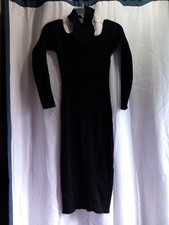 fashion nova Long Black Dress Long Sleeve Turtle Neck Size Medium