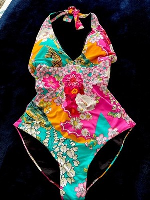 NWT BLUMARINE FLORAL ONEPIECE BEACH WEAR USA SIZE XS