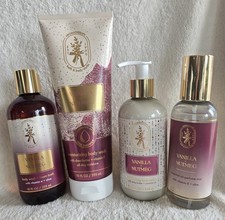 Bath  Body Works Aromatherapy Vanilla  Nutmeg 4 Pc Set Body Wash Lotion Mist