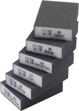 Fit for the Job Sanding Block 6 Pcs 60/80/100/120/180/200 Grits Flexible Sanding