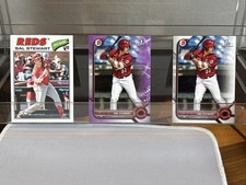 Lot of 3 2022 Bowman Draft + TOPPS Sal Stewart 1st Bowman Rc. Purple /250!!