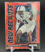 2023 Panini Prizm Draft Picks #NR-24 Joey Porter Jr. New Recruits Red Ice RC