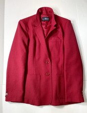 Vintage Levis Blazer jacket Size 12 Double Button Formal Career Cranberry Red