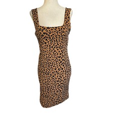 Love Tree Brown & Black Animal Print Bodycon Dress Women Size Small | 46-16