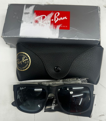 Ray-Ban Justin RB4165 - Rubber Black/Polarized Dark Blue - 54 mm - READ