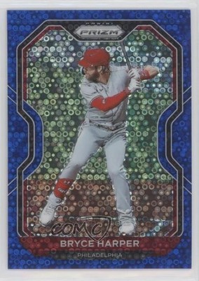 2021 Panini Prizm Tier II Blue Donut Circle Prizm 76/199 Bryce Harper #187 1ax
