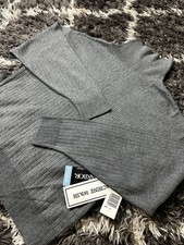NWT Vintage 90s Sag Harbor Ribbed Turtleneck Sweater Gray Womens XL Made in USA