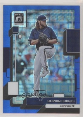 2022 Panini Donruss Optic Blue Pandora Prizm 65/99 Corbin Burnes #182 9o3