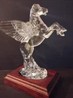 Waterford Crystal Society 1999 Pegasus On A Cloud With Display Base FreeShipping