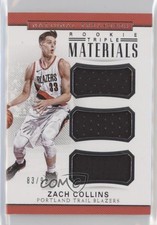 2017 Panini National Treasures Rookie Triple Materials 83/99 Zach Collins 04tw