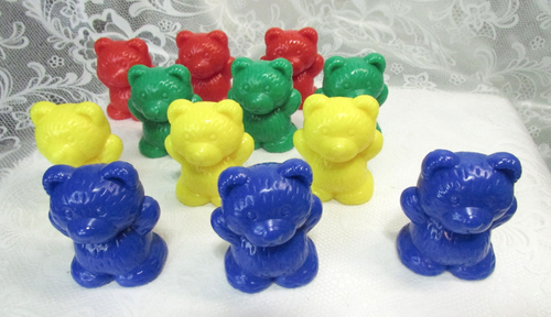 Set of 12 Plastic BEARS Counters Counting Color & Sorting Toy Learning Resources - Picture 11 of 14