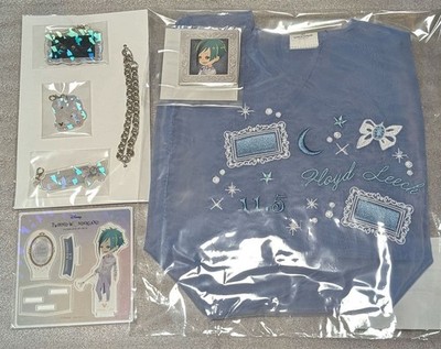 Twisted Wonderland Floyd Leech Platinum Jacket Birthday Goods Set  Stand