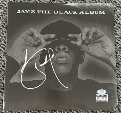 Jay Z Shawn Carter Signed Autograph 2003 The Black Album Vinyl LP