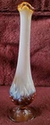 Nice Vintage Fenton Lily Of The Valley Cameo Amber Opalescent 10" Bud Vase