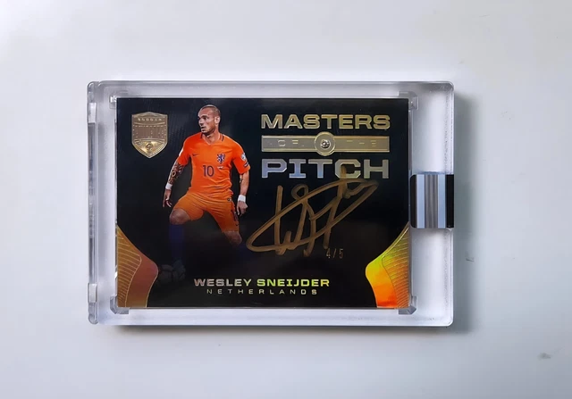 2018 Panini Eminence Soccer Wesley Sneijder Gold Diamond on Card Auto #4/5