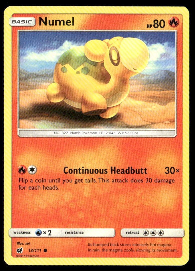 Numel Crimson Invasion 13/111 Common Pokemon Near Mint