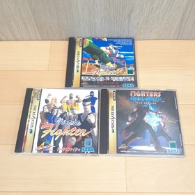 Japan SEGA SATURN Console with 2 controllers & 5 Games G929 * US TARIFF INCLUDED