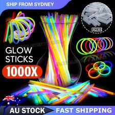 1000PCS Color Mixed Glow Sticks Party Glowsticks Bracelets Light No Flame AU