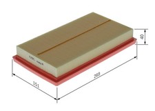 BOSCH Luftfilter F 026 400 674 Filtereinsatz für TOYOTA RAV 5 HR VAN COROLLA GR