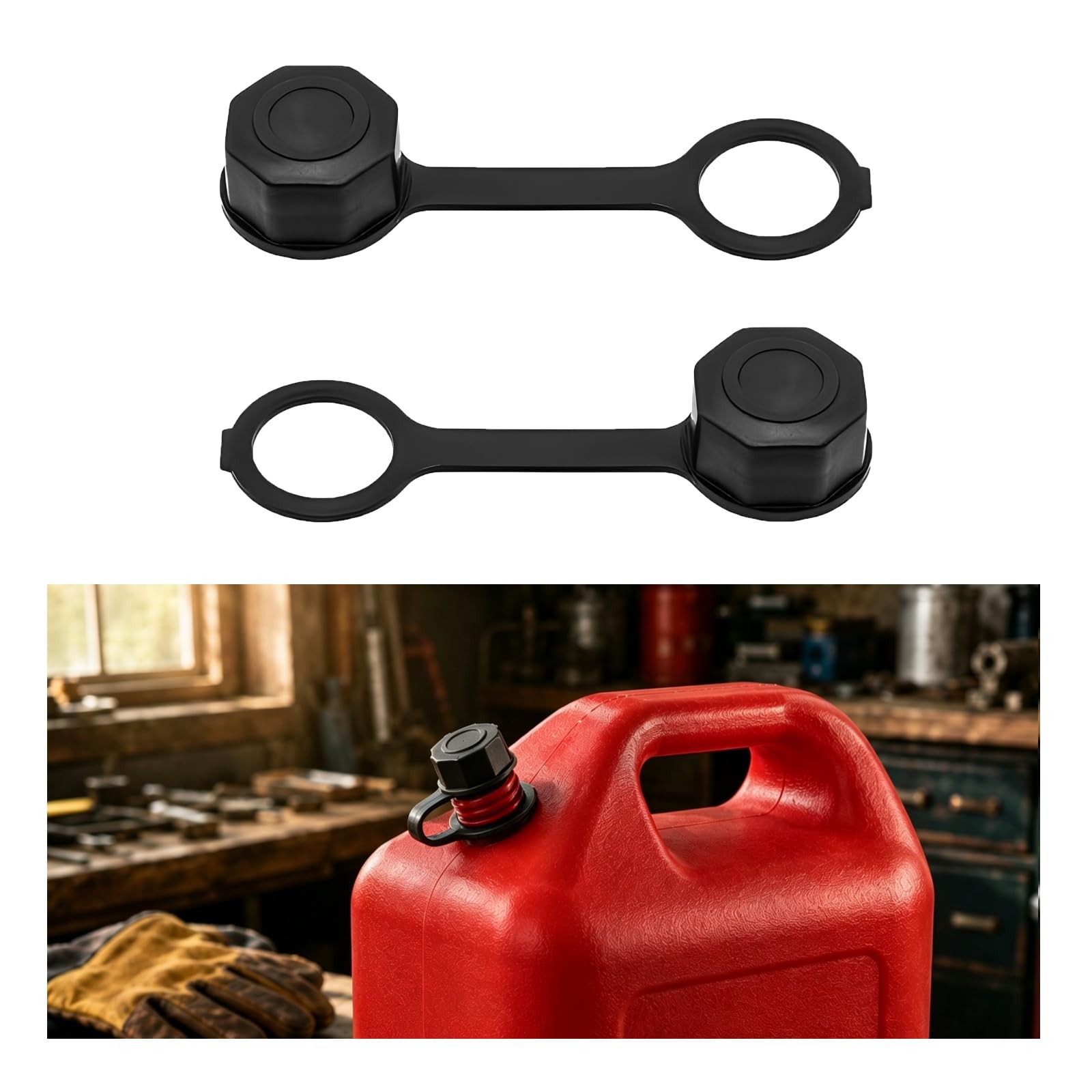 2 PCS Gas Can Vent Caps, Leakproof Plastic Auto Gas Tank Rear Vent Screw Cover