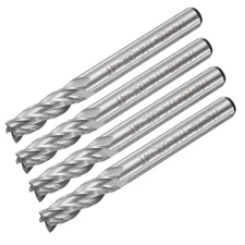 4pcs 4 Flute 1/4" x 1/4" Cutting Slotting End Mill Router Bit