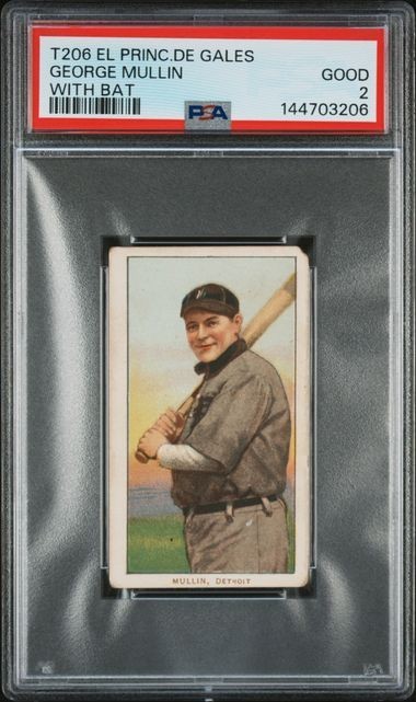 1909 T206 EL PRINCIPE DE GALES GEORGE MULLIN WITH BAT (EPDG)  PSA 2