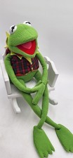 Vintage Kermit the Frog plush. Eden Plaid Vest 25" Jim Henson's Sesame Street