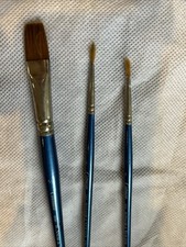 Pędzle akwarelowe Windsor Newton Cotman 2 #1 i #1/2 cala - partia 3 pędzli