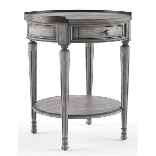 Butler Specialty Sampson Powder Gray Wood Accent Table - Picture 8 of 9