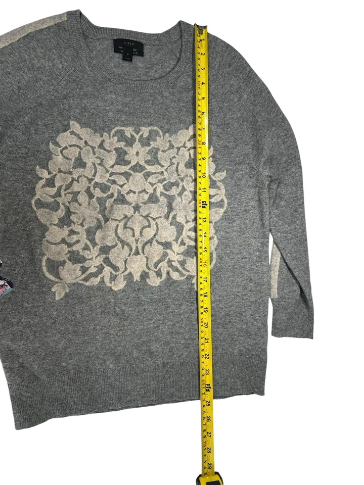 J. Suéter Crew 2D Para Mujer Talla S Floral Lana Cachemira Clásico Atemporal Informal Foto 4 de 4