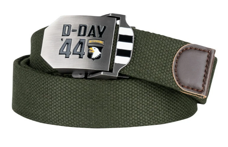 Ceinture DDAY 44 - tissus réglable - Kaki - noire - Photo 2/3