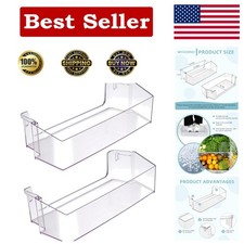 2-Pack Refrigerator Door Shelf Bin W10900538 for Whirlpool - Easy Fit  Install